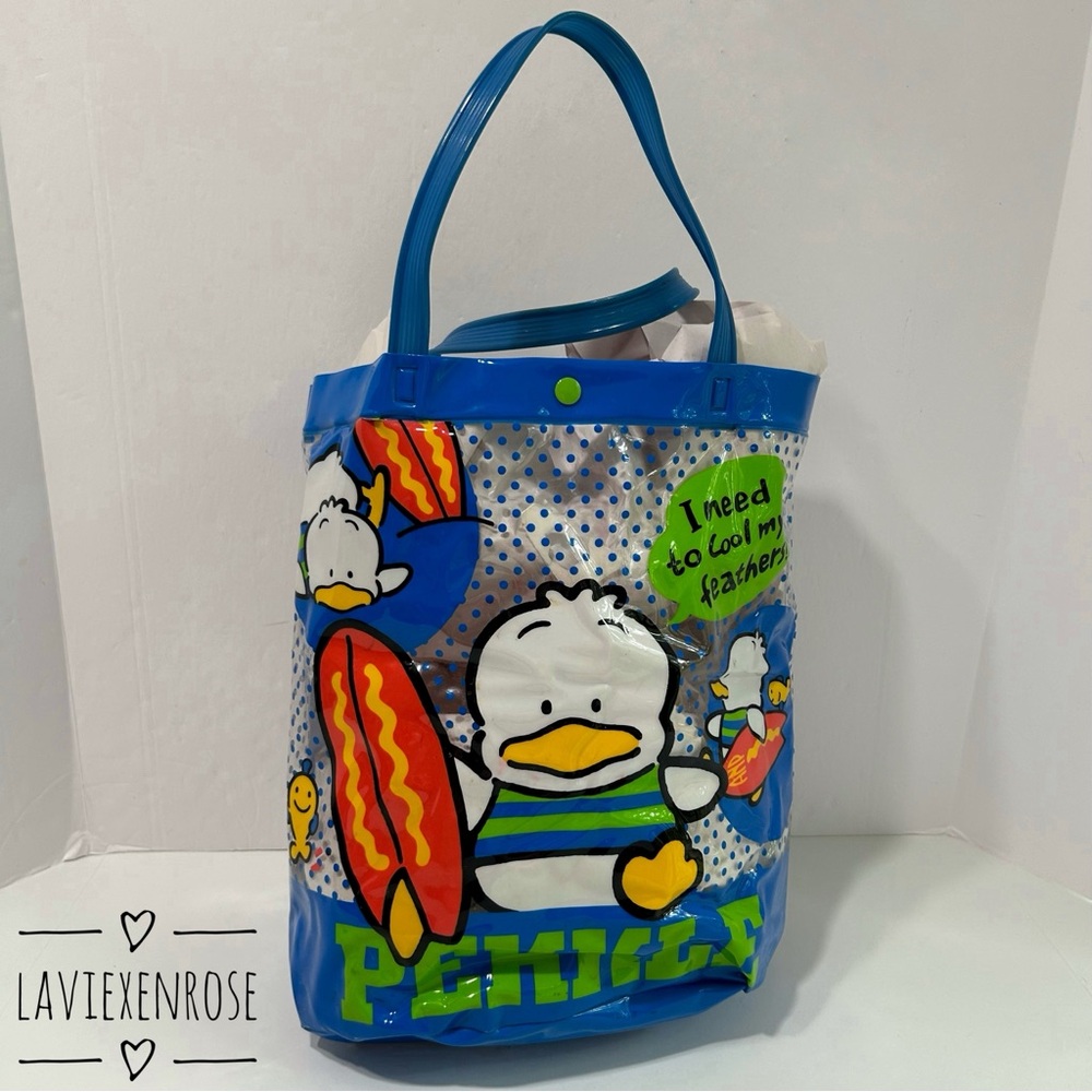 Vintage Sanrio Pekkle Vinyl Tote Bag - Picture 1 of 11